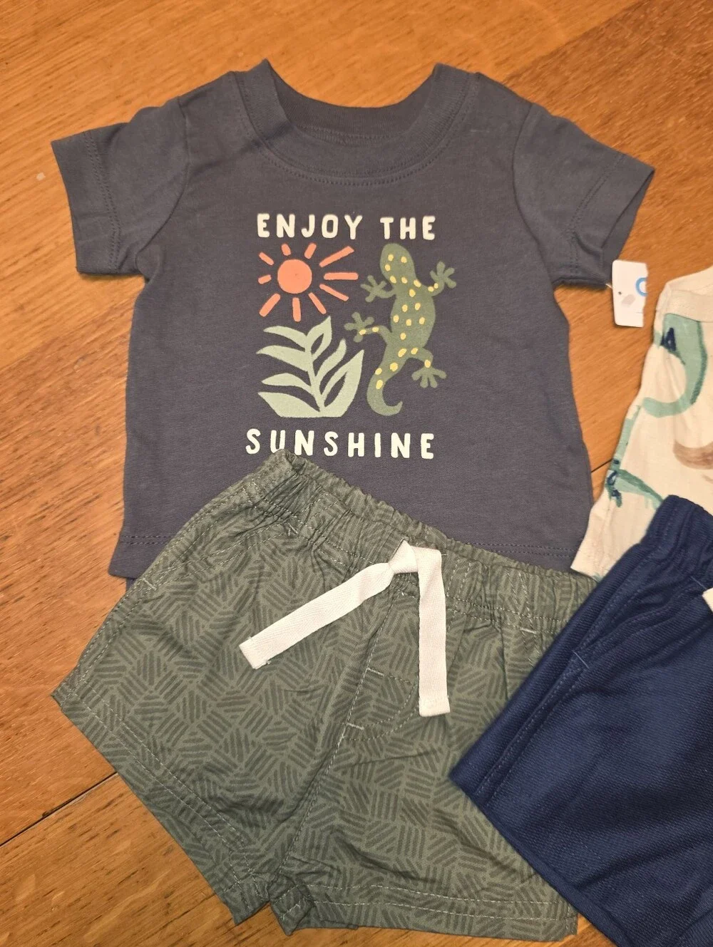 Bundled Set of 3 NWT 2-Piece Infant Boy's NEWBORN Outfits from CARTER'S